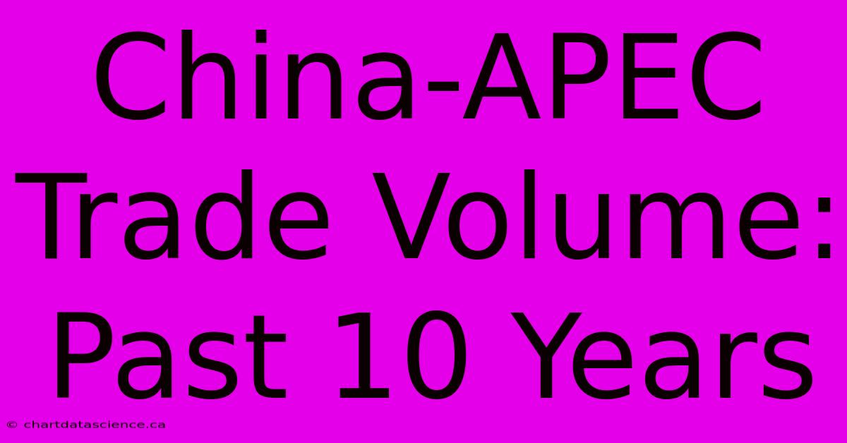 China-APEC Trade Volume: Past 10 Years