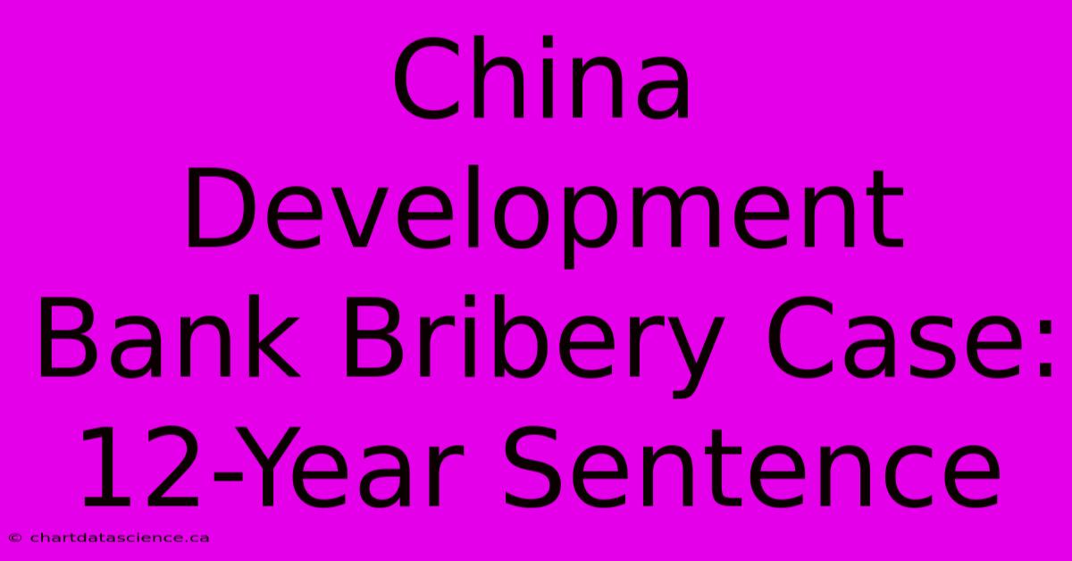 China Development Bank Bribery Case: 12-Year Sentence