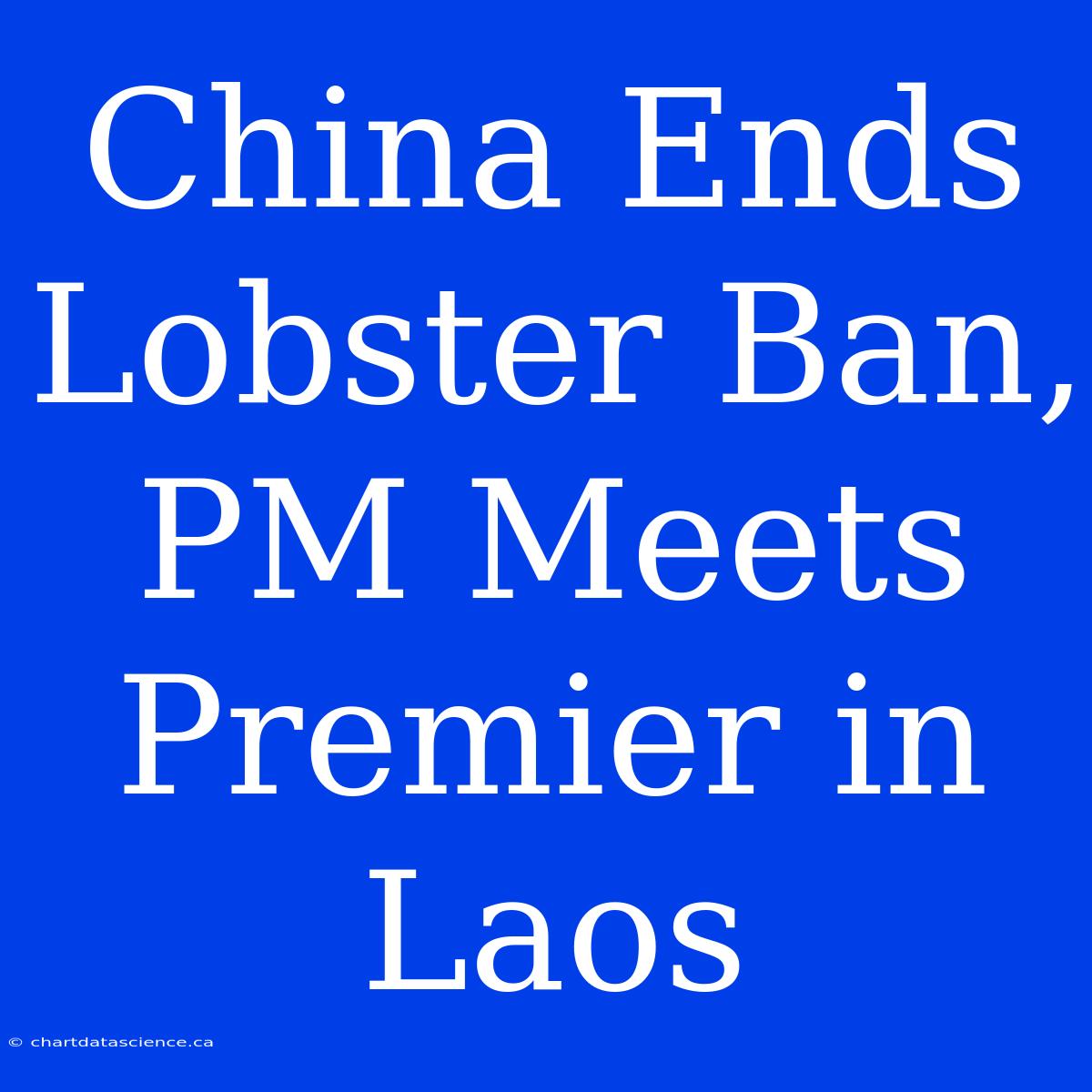 China Ends Lobster Ban, PM Meets Premier In Laos