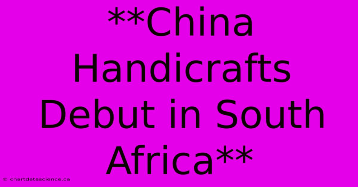 **China Handicrafts Debut In South Africa**