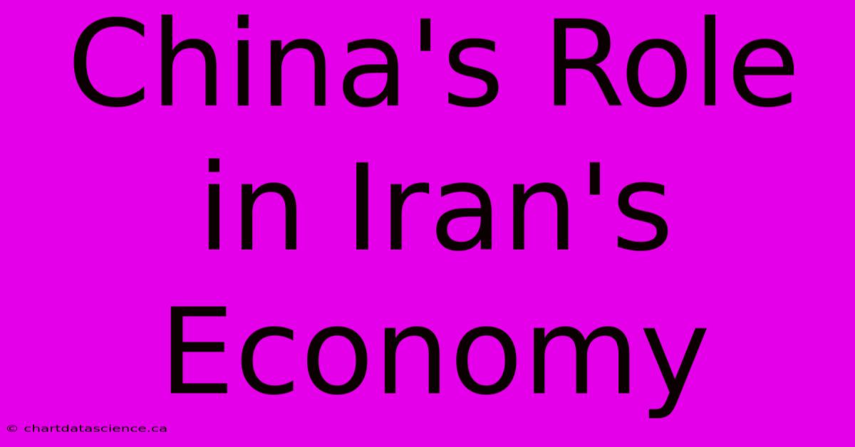 China's Role In Iran's Economy