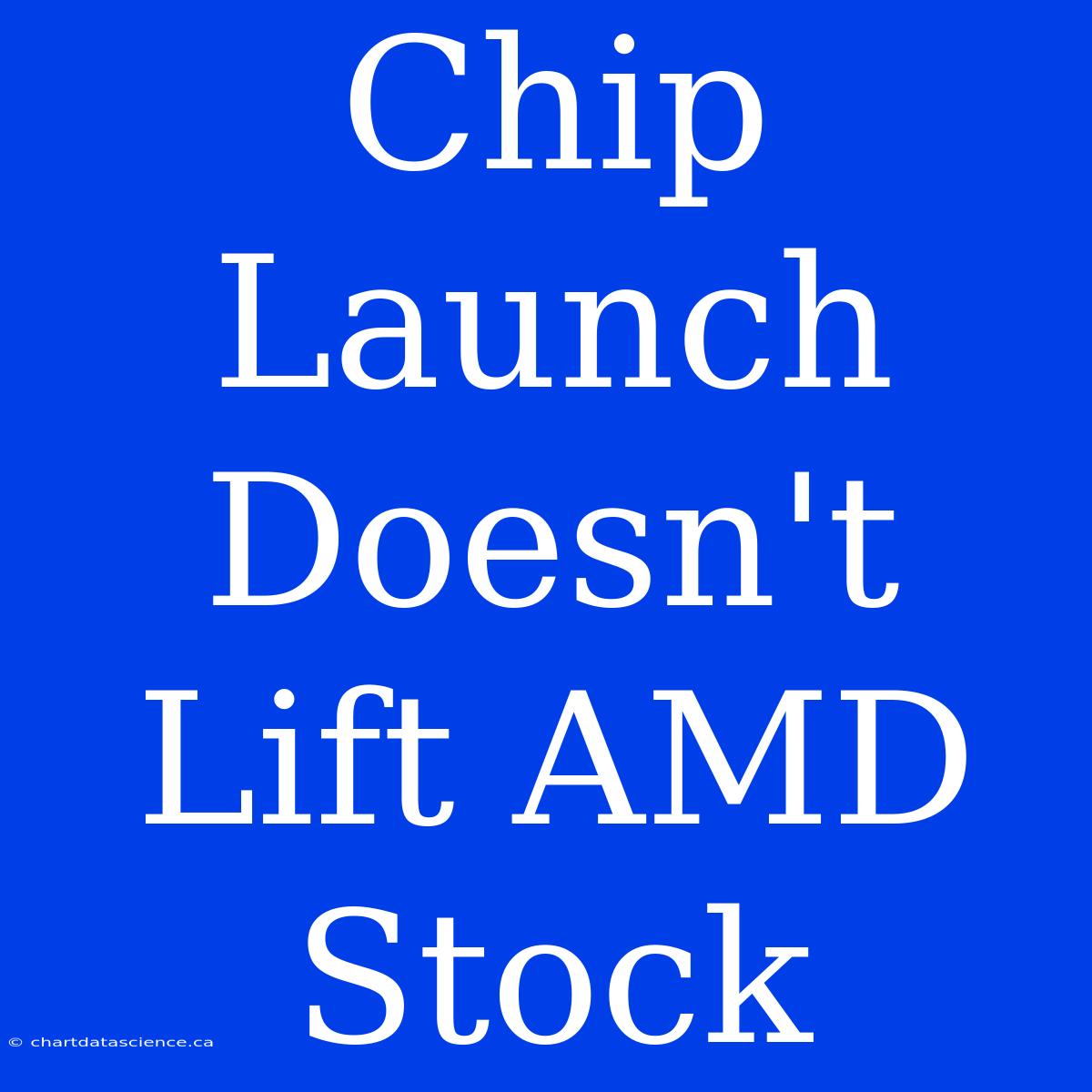 Chip Launch Doesn't Lift AMD Stock