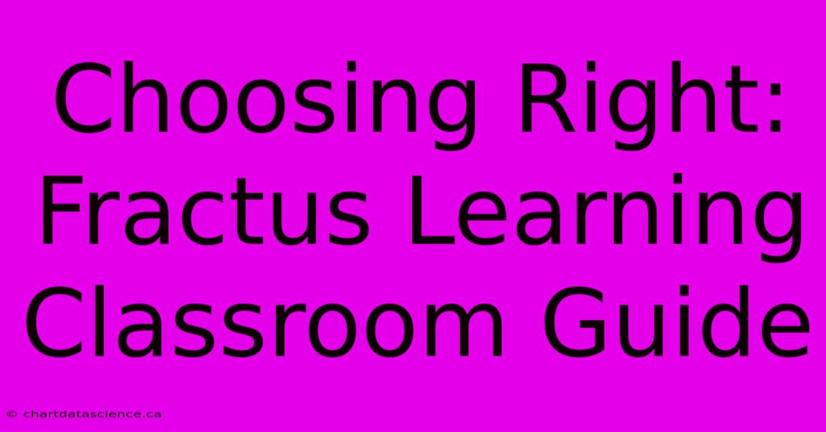 Choosing Right: Fractus Learning Classroom Guide