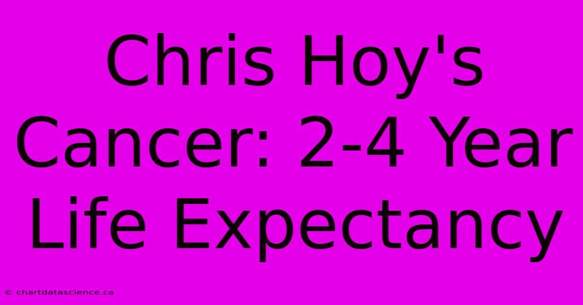 Chris Hoy's Cancer: 2-4 Year Life Expectancy