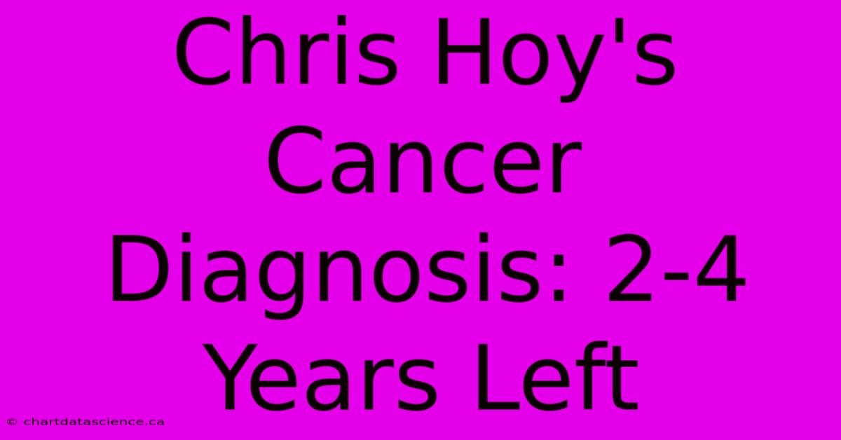 Chris Hoy's Cancer Diagnosis: 2-4 Years Left