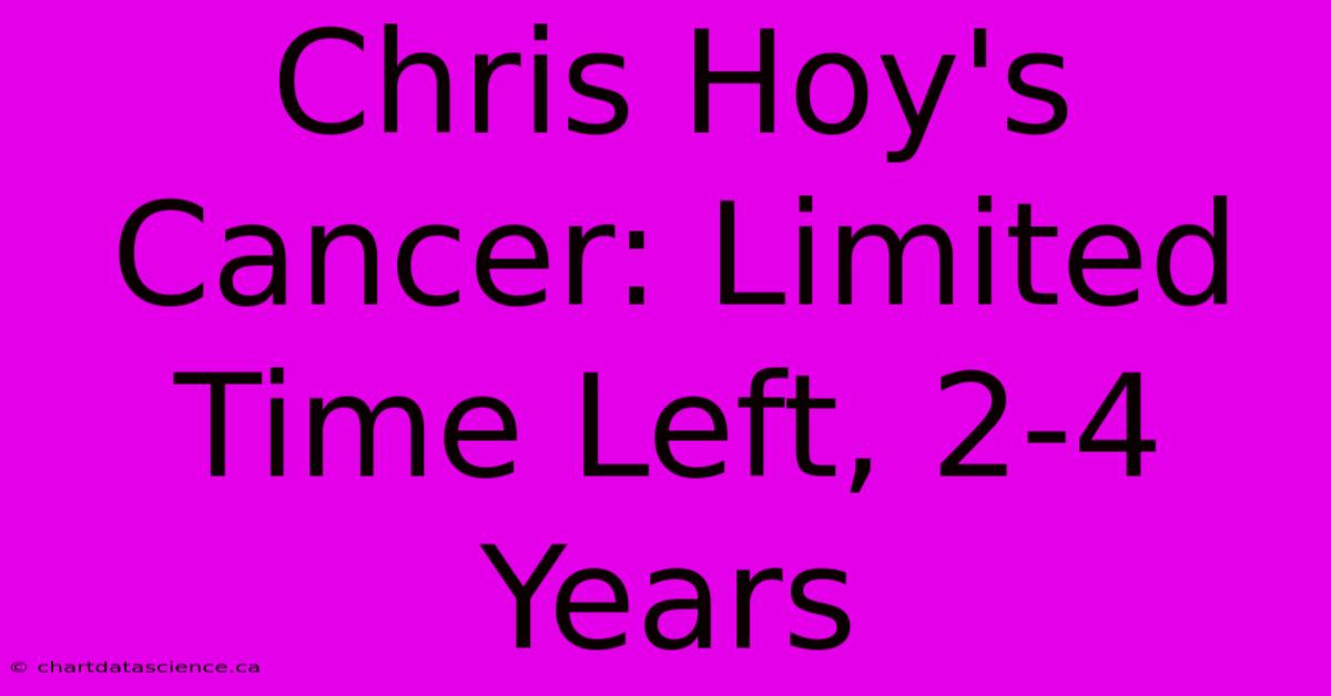 Chris Hoy's Cancer: Limited Time Left, 2-4 Years 