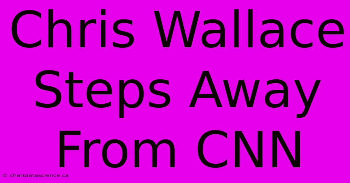 Chris Wallace Steps Away From CNN