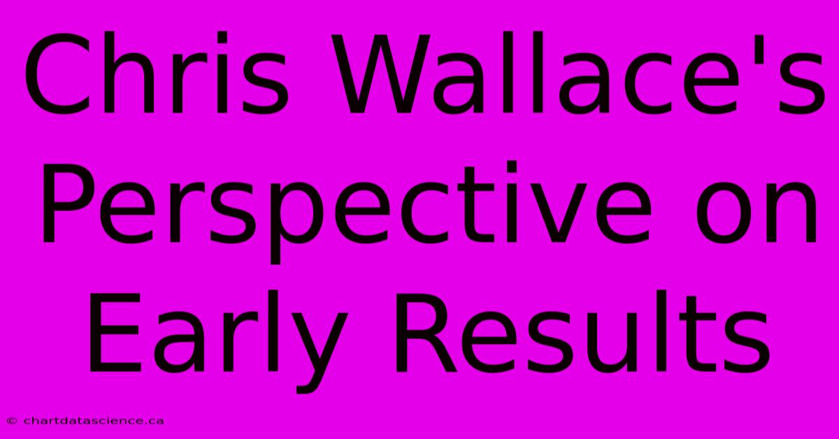 Chris Wallace's Perspective On Early Results