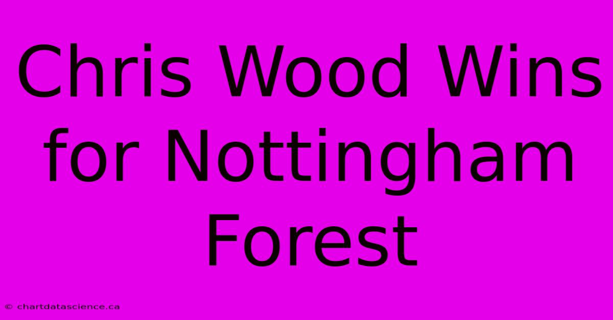 Chris Wood Wins For Nottingham Forest 