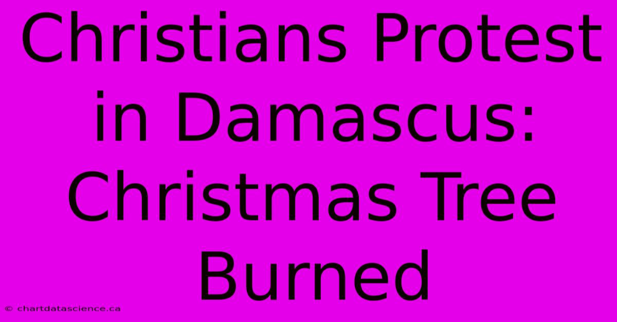 Christians Protest In Damascus: Christmas Tree Burned