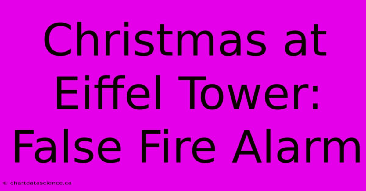 Christmas At Eiffel Tower: False Fire Alarm