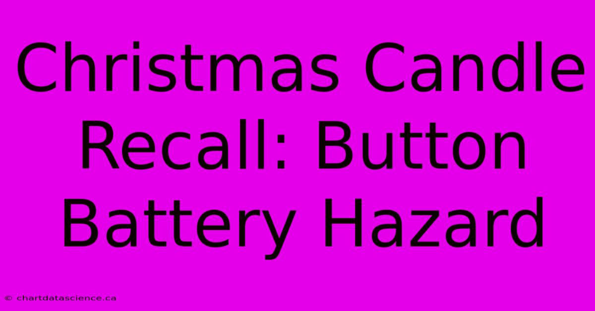 Christmas Candle Recall: Button Battery Hazard