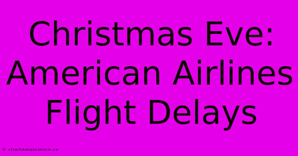 Christmas Eve: American Airlines Flight Delays