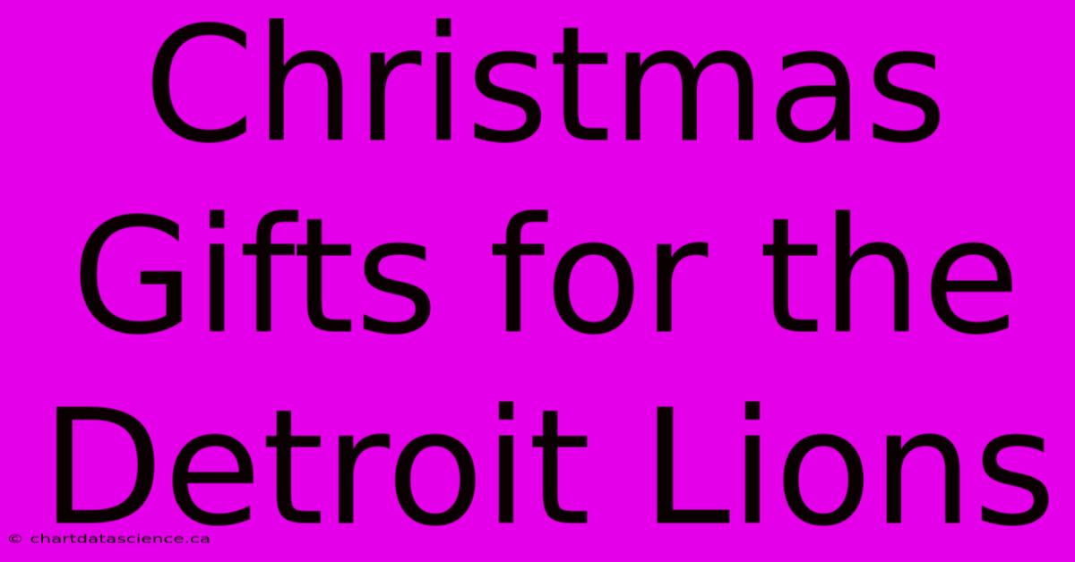 Christmas Gifts For The Detroit Lions