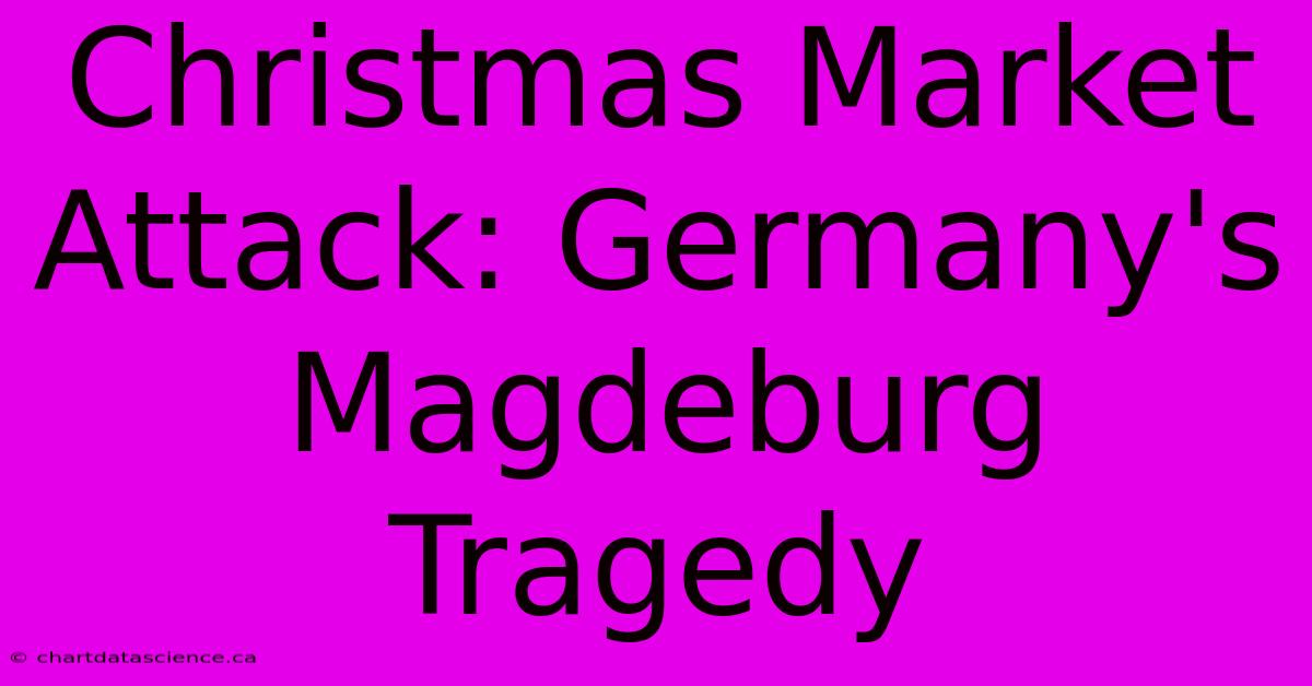 Christmas Market Attack: Germany's Magdeburg Tragedy