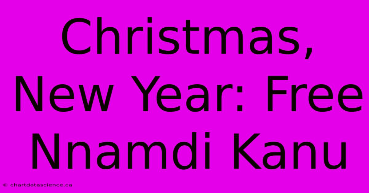 Christmas, New Year: Free Nnamdi Kanu