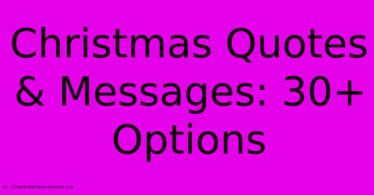 Christmas Quotes & Messages: 30+ Options