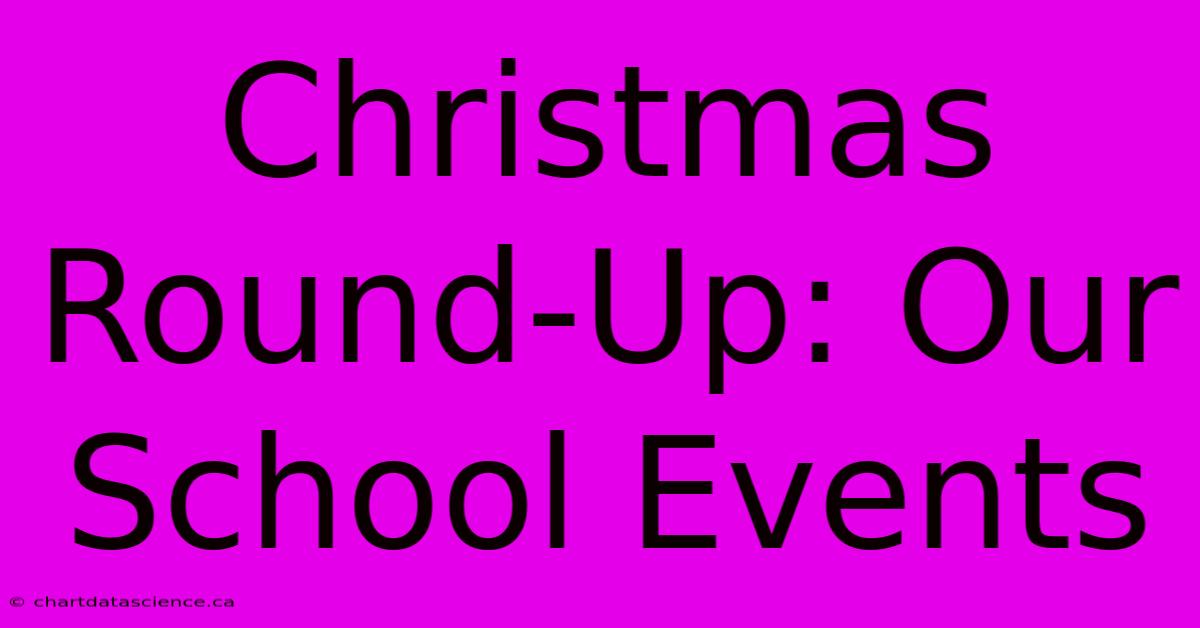 Christmas Round-Up: Our School Events