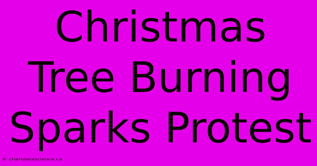 Christmas Tree Burning Sparks Protest