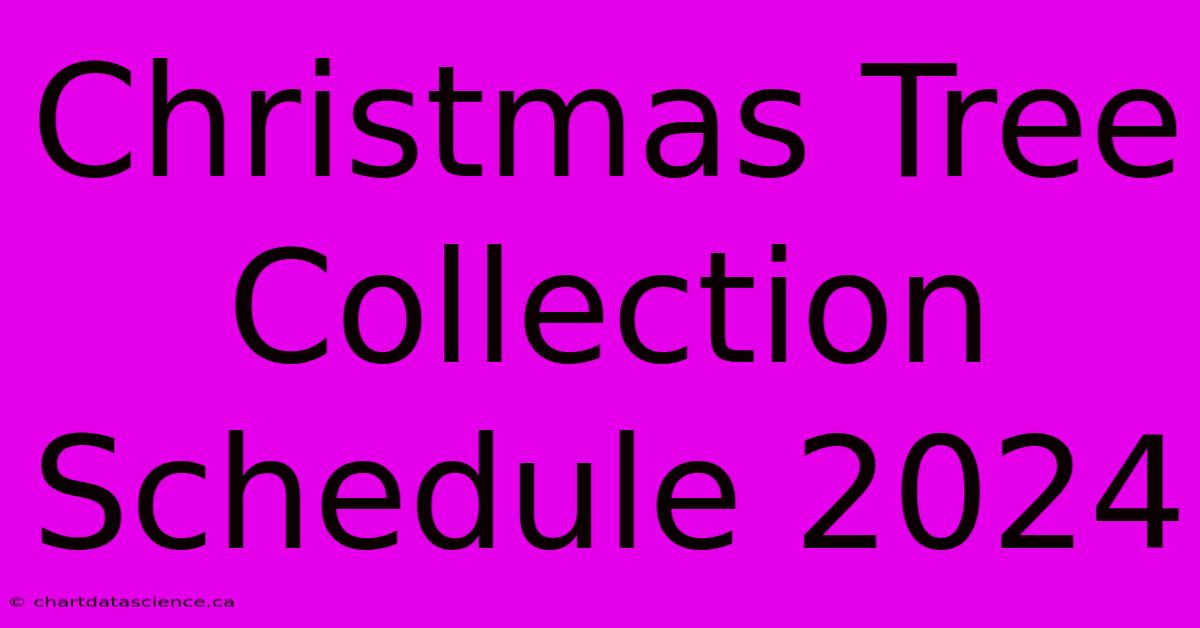 Christmas Tree Collection Schedule 2024