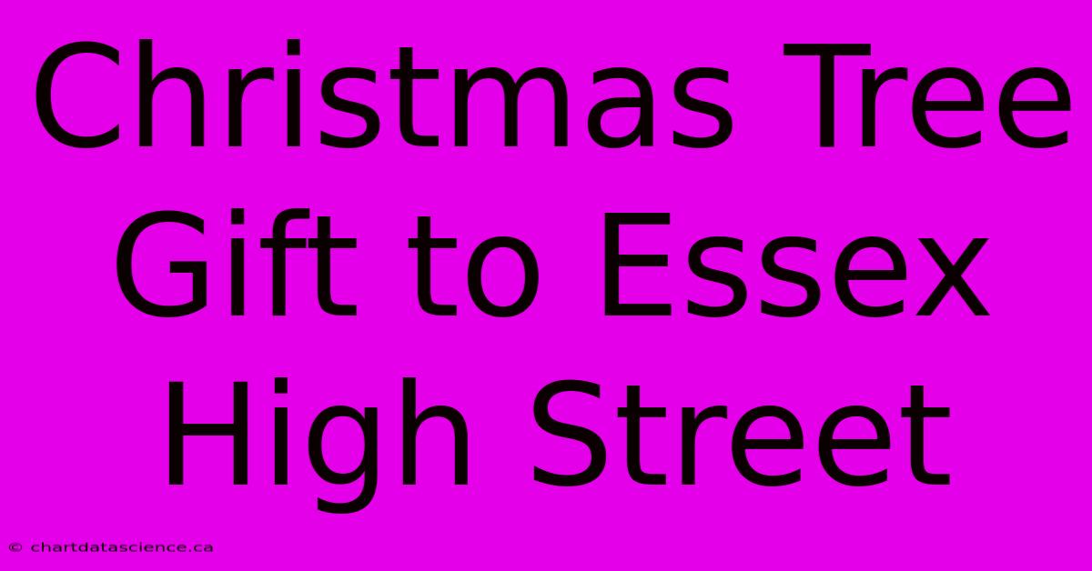 Christmas Tree Gift To Essex High Street