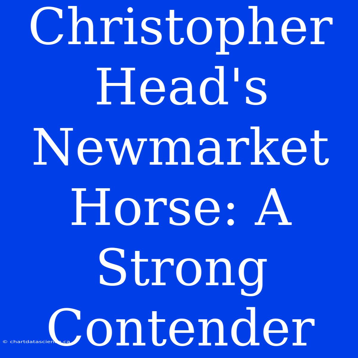 Christopher Head's Newmarket Horse: A Strong Contender