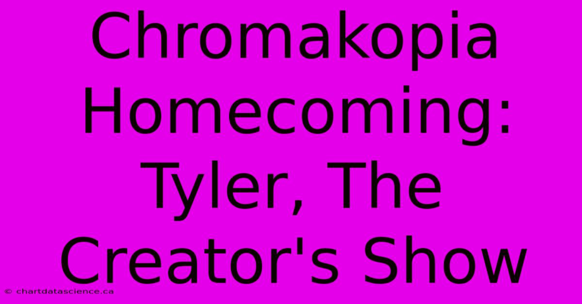 Chromakopia Homecoming: Tyler, The Creator's Show