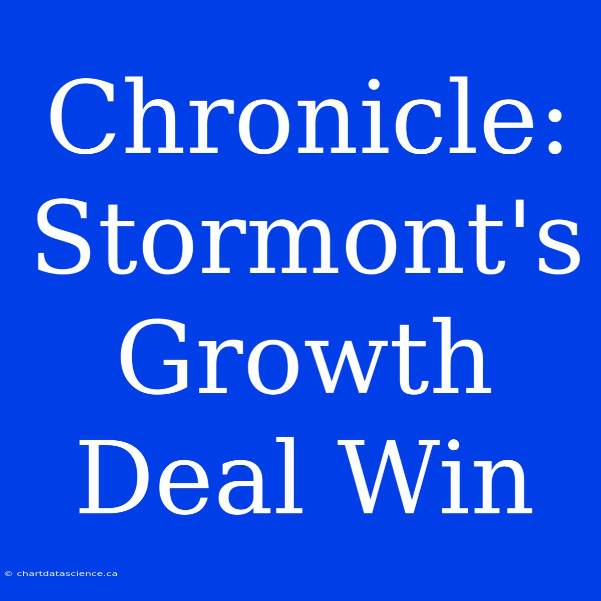 Chronicle: Stormont's Growth Deal Win