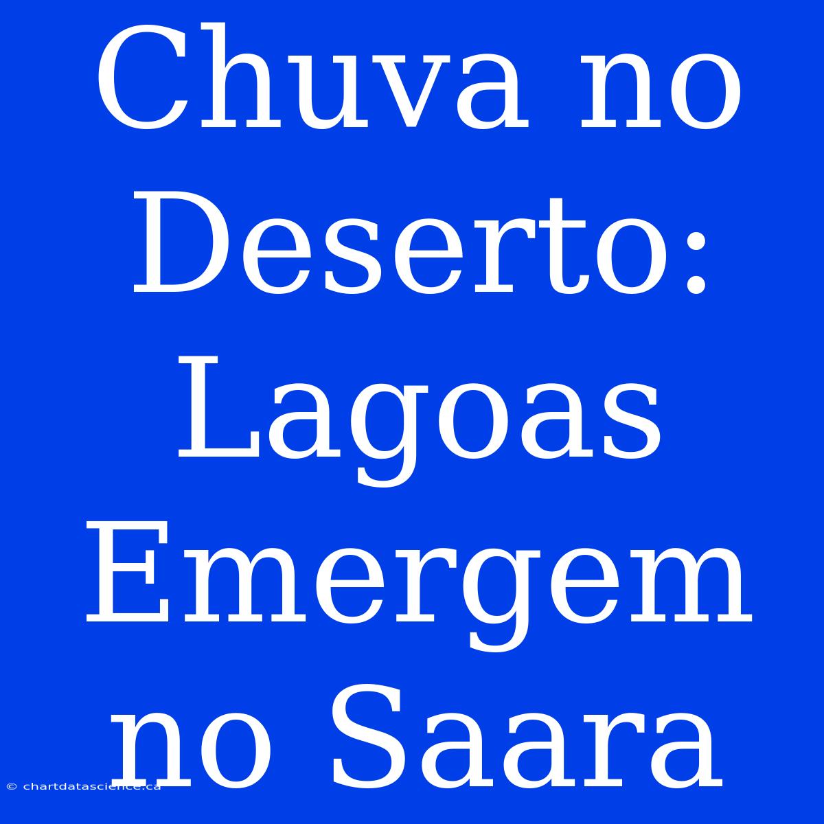 Chuva No Deserto: Lagoas Emergem No Saara