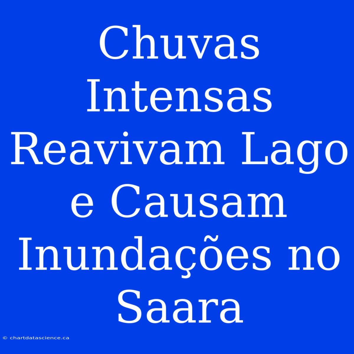 Chuvas Intensas Reavivam Lago E Causam Inundações No Saara