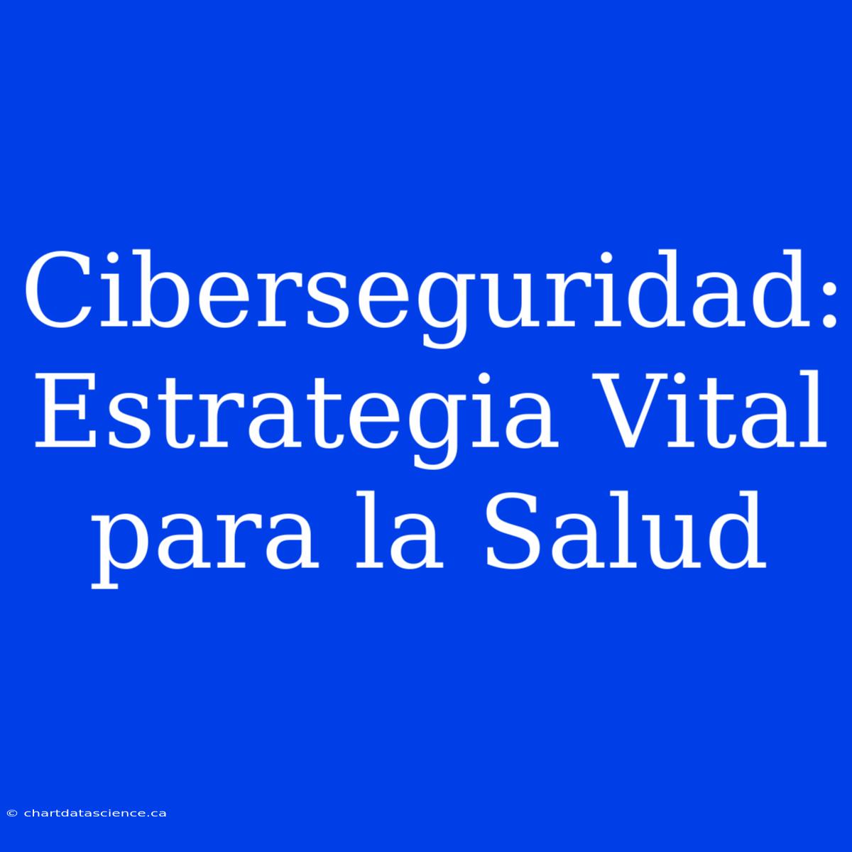 Ciberseguridad: Estrategia Vital Para La Salud