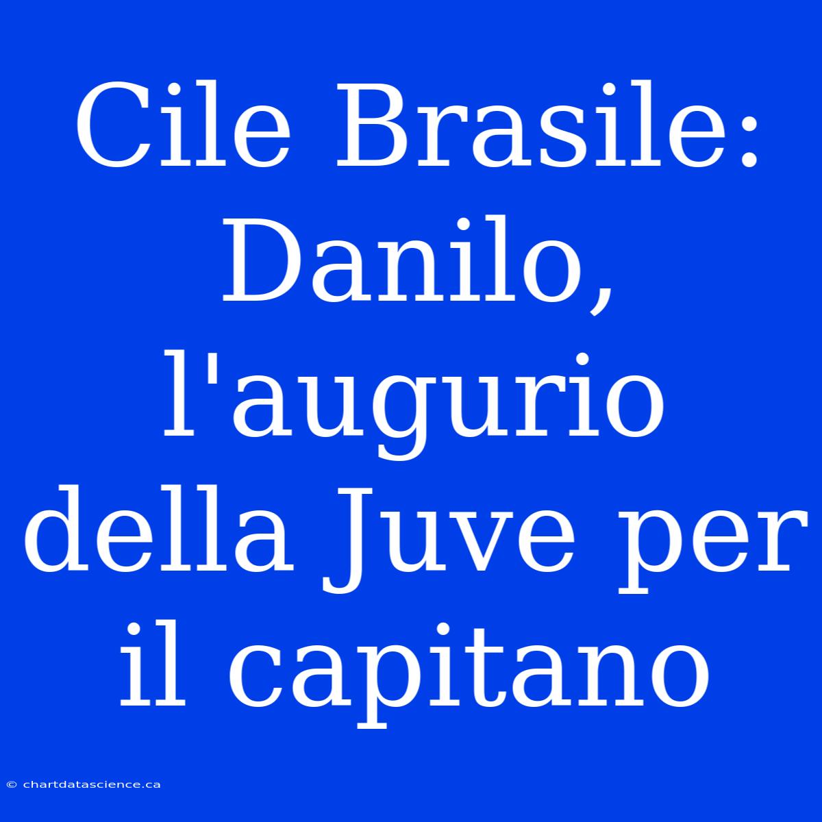 Cile Brasile: Danilo, L'augurio Della Juve Per Il Capitano