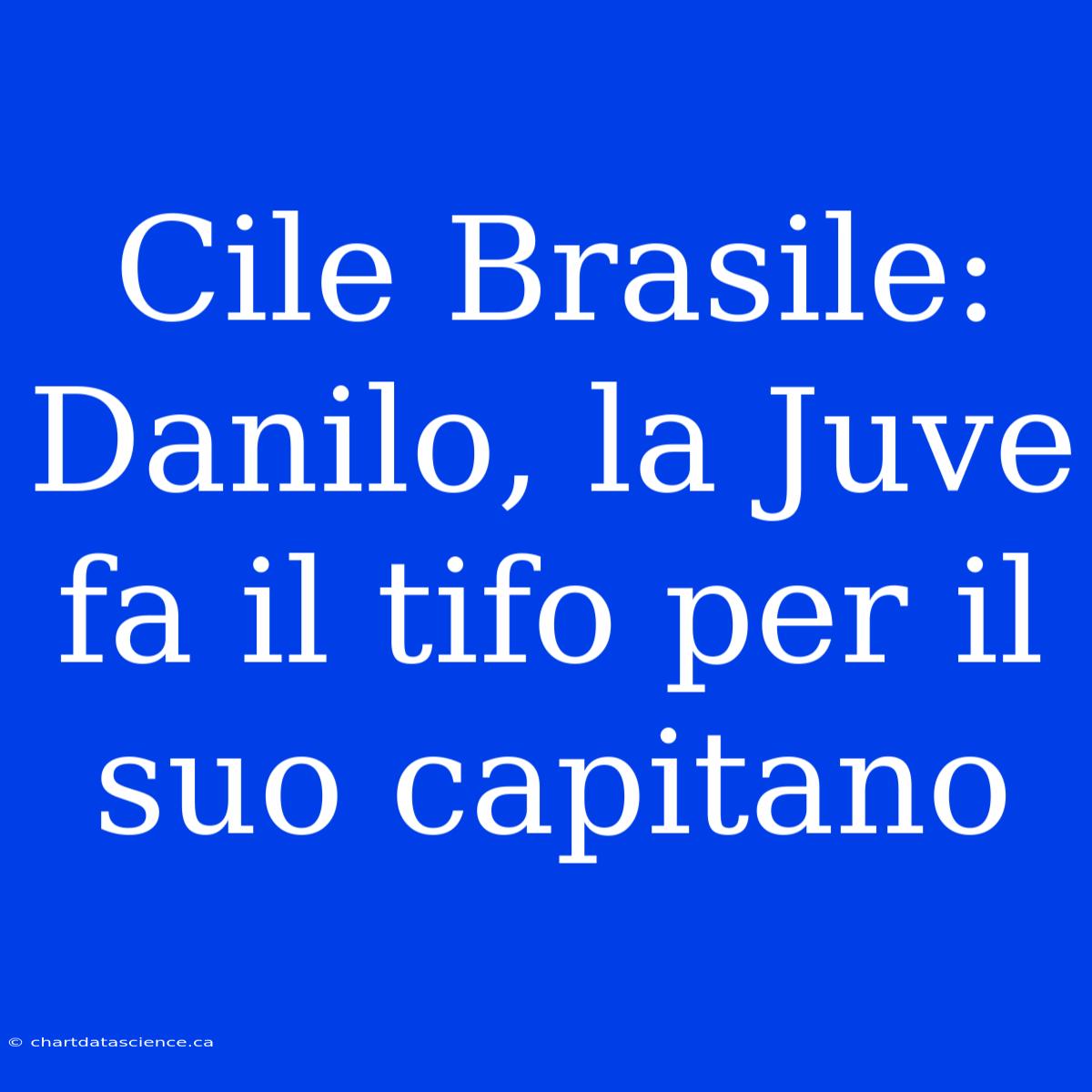 Cile Brasile: Danilo, La Juve Fa Il Tifo Per Il Suo Capitano