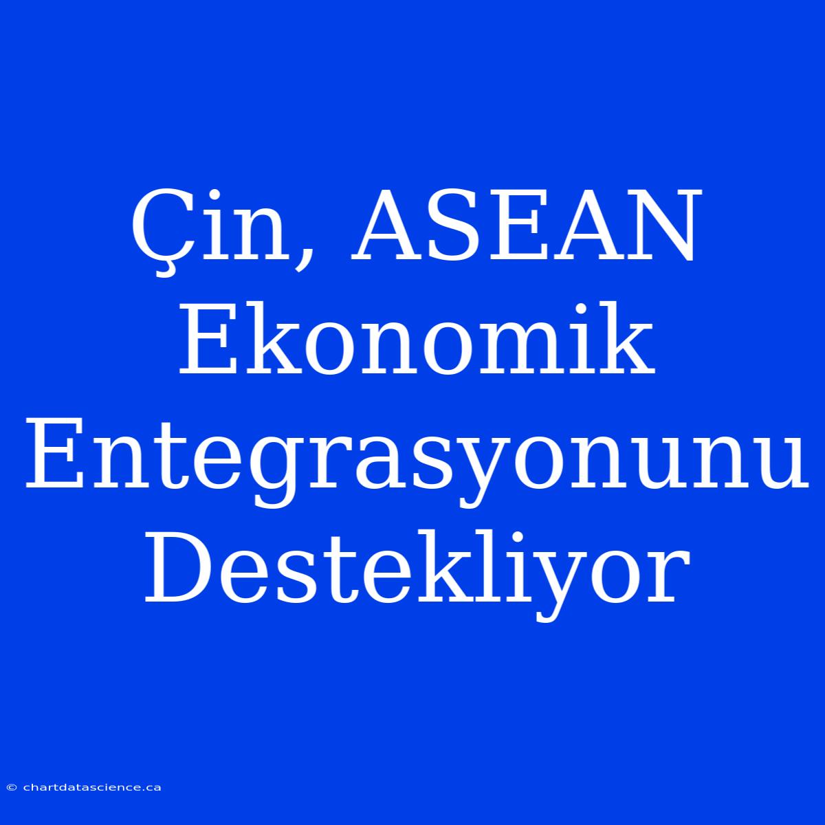 Çin, ASEAN Ekonomik Entegrasyonunu Destekliyor