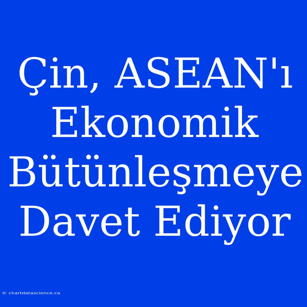 Çin, ASEAN'ı Ekonomik Bütünleşmeye Davet Ediyor