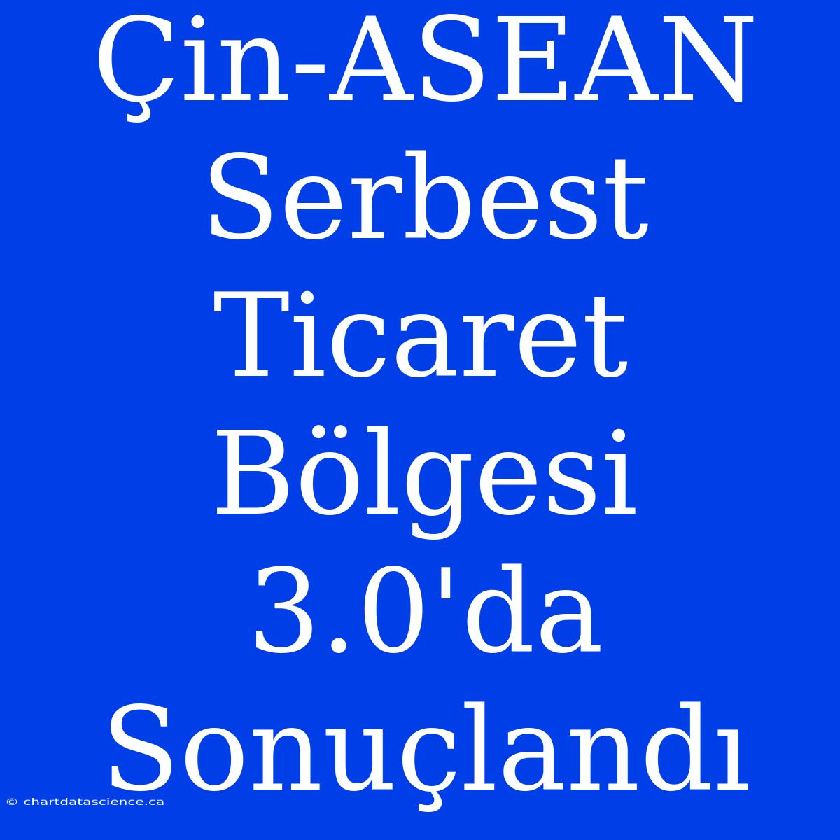 Çin-ASEAN Serbest Ticaret Bölgesi 3.0'da Sonuçlandı