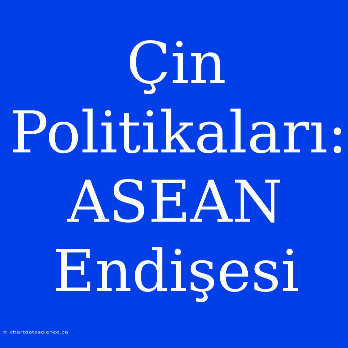 Çin Politikaları: ASEAN Endişesi