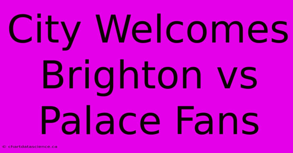 City Welcomes Brighton Vs Palace Fans