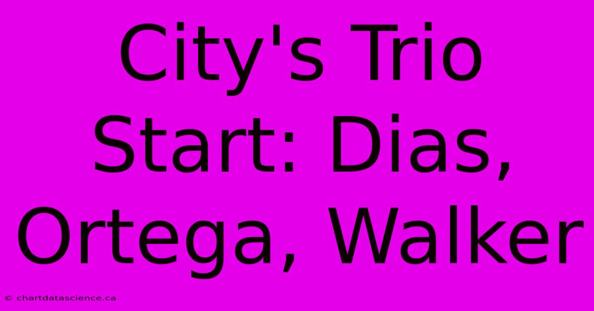 City's Trio Start: Dias, Ortega, Walker