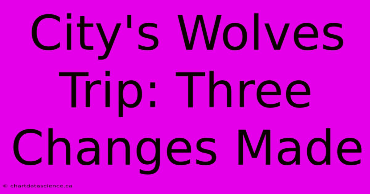 City's Wolves Trip: Three Changes Made