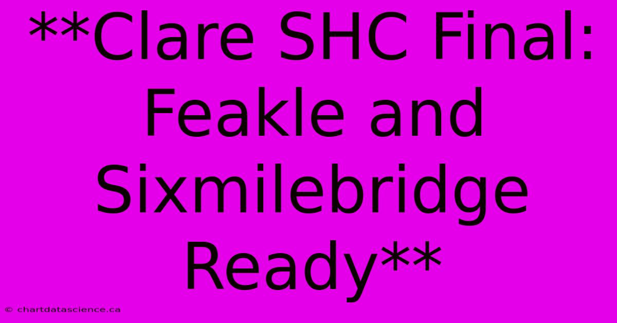 **Clare SHC Final: Feakle And Sixmilebridge Ready**