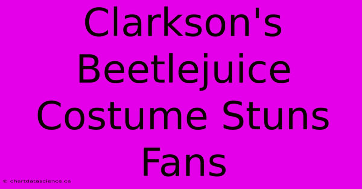 Clarkson's Beetlejuice Costume Stuns Fans