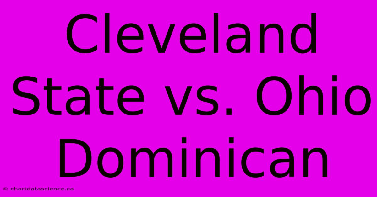 Cleveland State Vs. Ohio Dominican