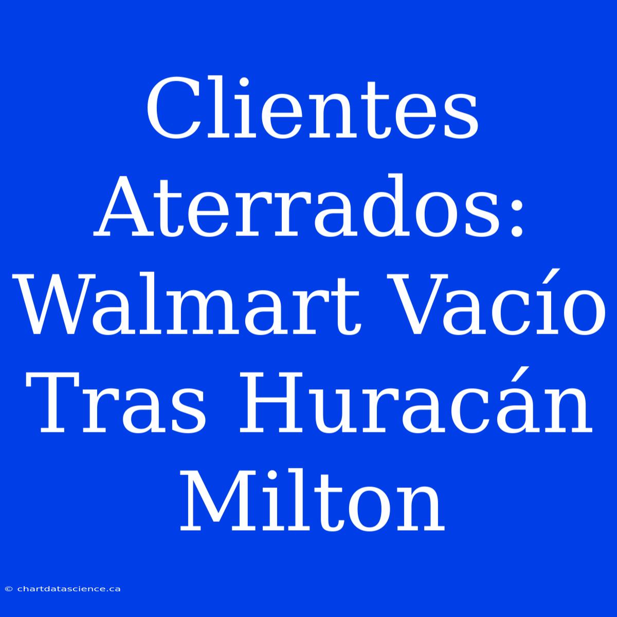 Clientes Aterrados: Walmart Vacío Tras Huracán Milton