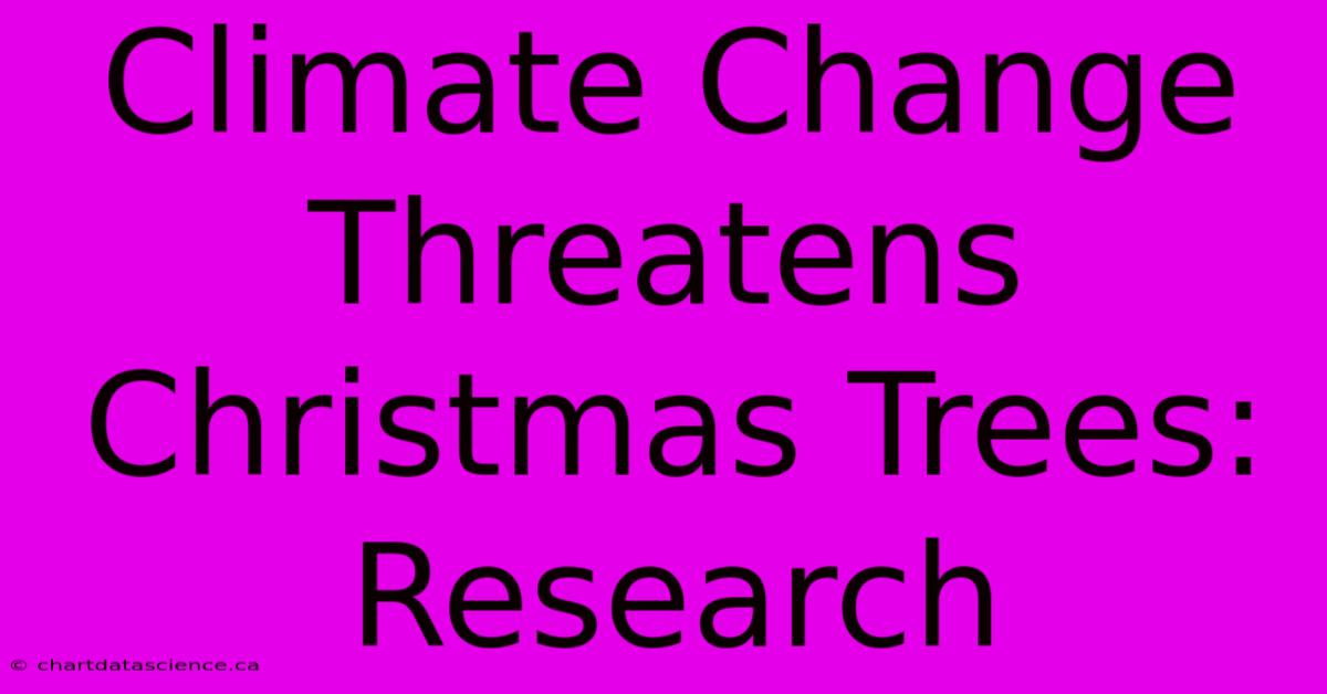 Climate Change Threatens Christmas Trees: Research