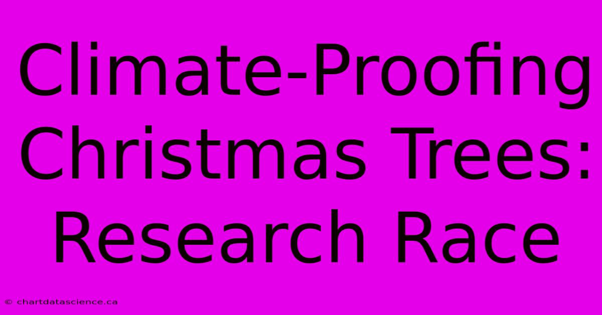 Climate-Proofing Christmas Trees: Research Race