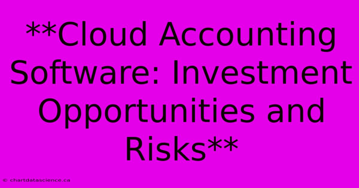 **Cloud Accounting Software: Investment Opportunities And Risks**