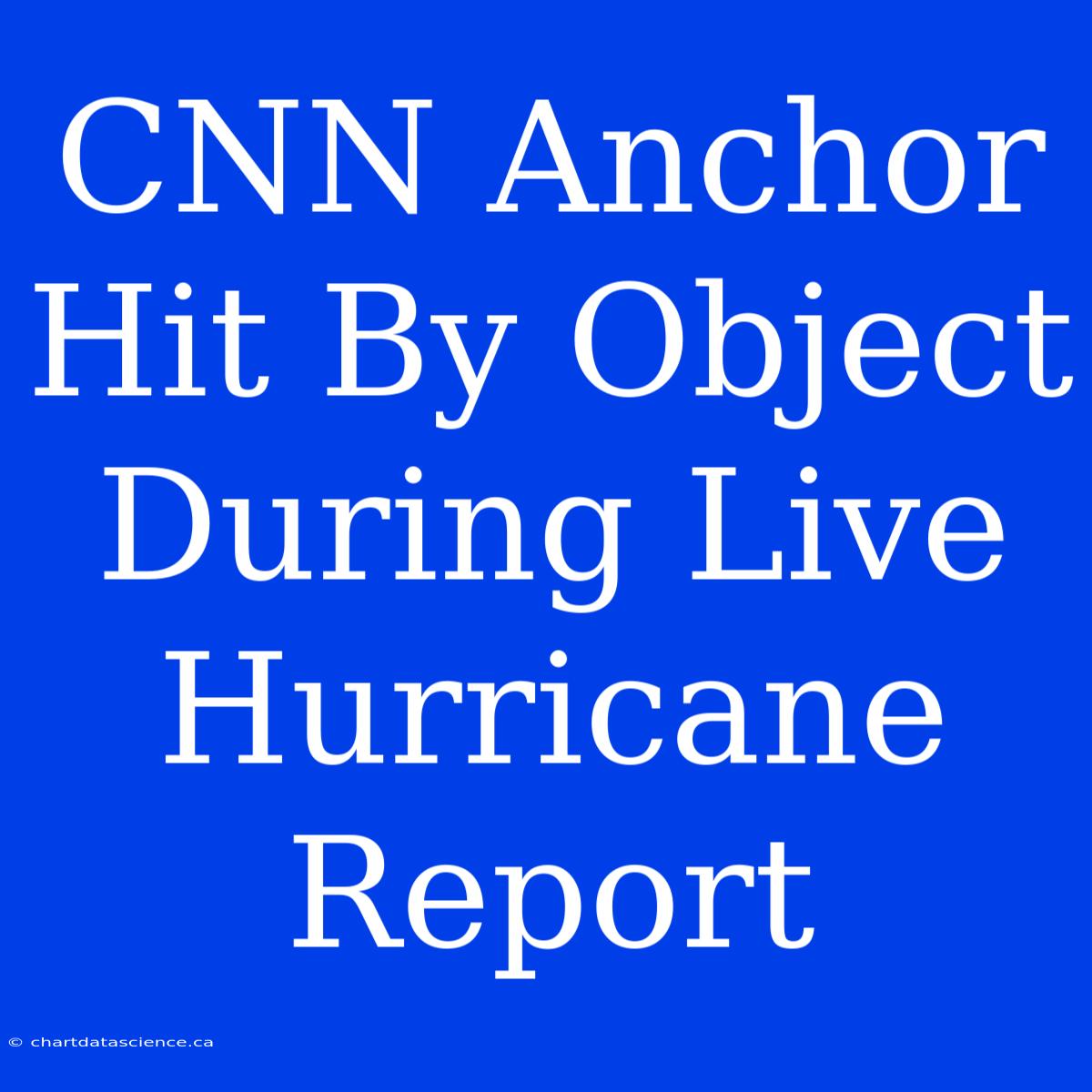 CNN Anchor Hit By Object During Live Hurricane Report