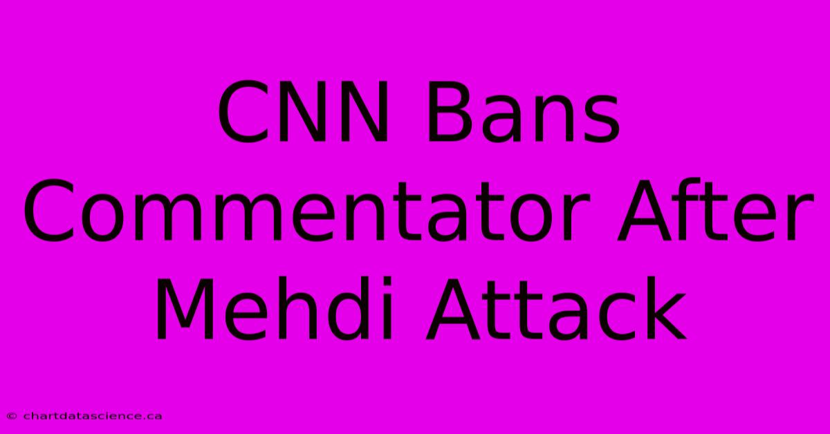 CNN Bans Commentator After Mehdi Attack