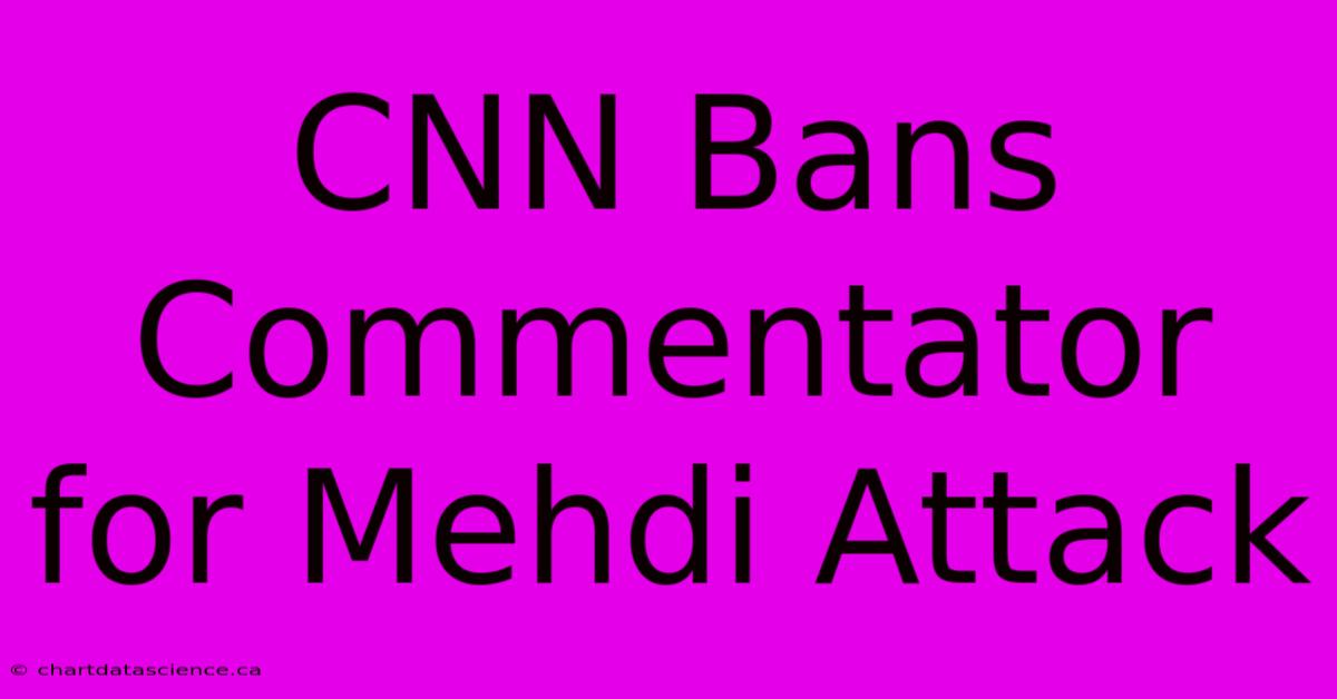 CNN Bans Commentator For Mehdi Attack